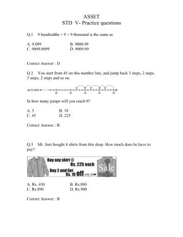 ASSET Practice Questions class 5 Set-2
