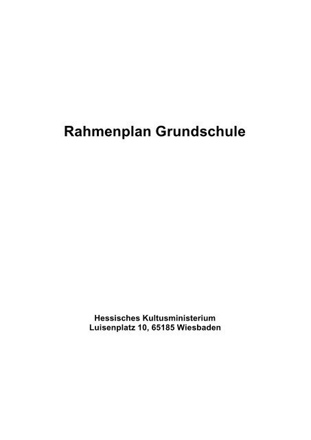 Rahmenplan Grundschule Hessen - Theodor-Heuss-Schule