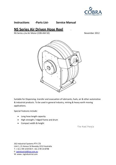 NS Series Air Driven Hose Reel