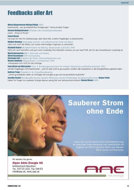 Die Saubermänner des schmutzigen Stroms - Sonnenzeitung