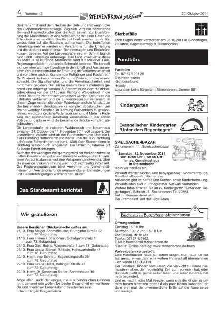 Eindrücke vom Seniorennachmittag zum Erntedank - Steinenbronn