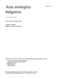 Acta zoologica bulgarica