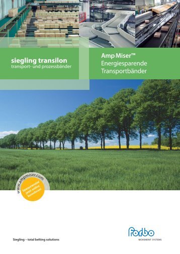 Amp Miser™ Energiesparende Transportbänder - Forbo Siegling