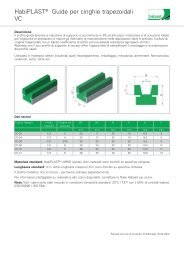 VC HabiPLAST® Guide per cinghie trapezoidali - Habasit