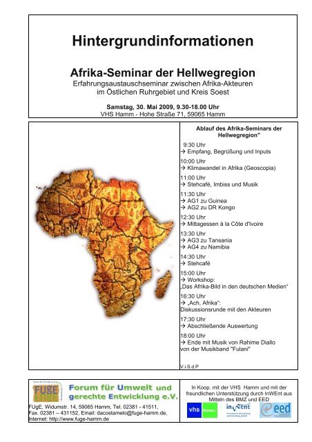 Hintergrundinformationen Afrika-Seminar der ... - FUgE Hamm