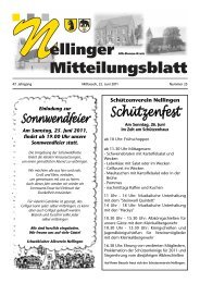 Schützenfest - Gemeinde Nellingen