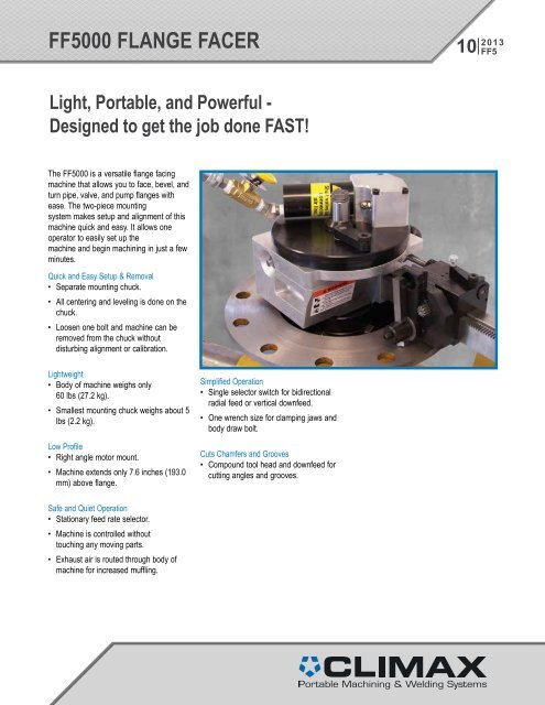 climax portable machine tools jobs