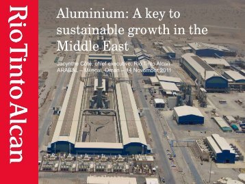 Aluminium A key to sustainable growth in the Middle East