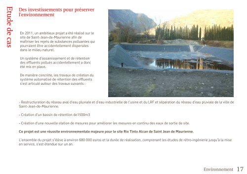 2011 Saint-Jean-de-Maurienne Rapport sur le ... - Rio Tinto Alcan