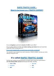 Rapid Traffic Guide  particular review and ultimate bonuses package