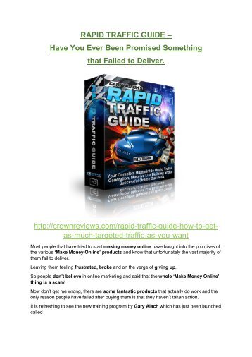 Rapid Traffic Guide  DETAIL review and GIANT Bonus