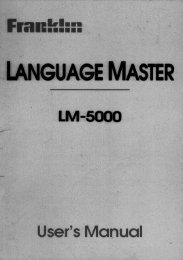 ~LANGUAGE MAsTER -  Franklin Electronic Publishers