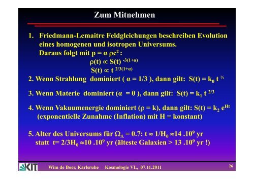 Wim de Boer, Karlsruhe Kosmologie VL, 07.11.2011