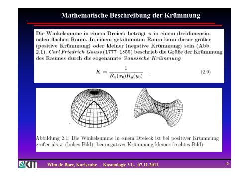 Wim de Boer, Karlsruhe Kosmologie VL, 07.11.2011