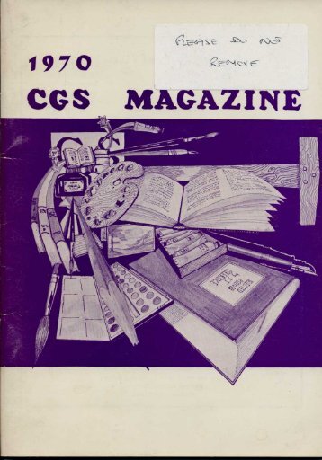 The County Grammar School Magazine 1970