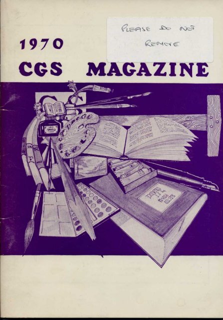 The County Grammar School Magazine 1970