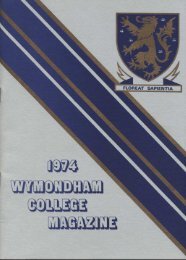 Wymondham College Magazine 1974