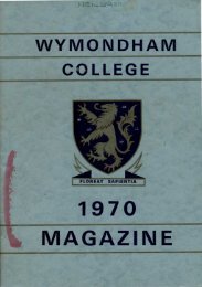 2004 WCA Newsletter - Wymondham College Remembered