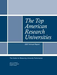 2007 Annual Report, (PDF) - The Center for Measuring University ...