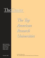 TheCenter The Top American Research Universities