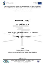 konspekt zajÄÄ stres