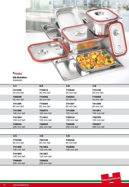 Gastro-Sortiment à la Handelshof - Handelshof Stade