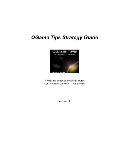 OGame Strategy Guide - Free
