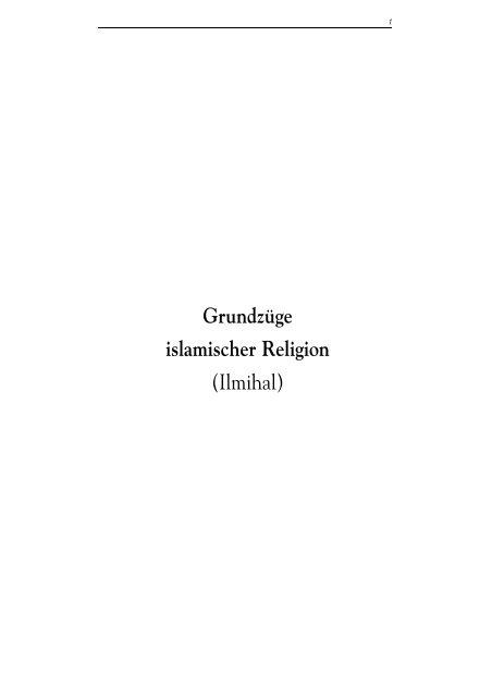 Grundzüge islamischer Religion (Ilmihal) (Diyanet)