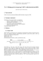 Ćw 5 Obsługa portu szeregowego UART w mikrokontrolerach 8051