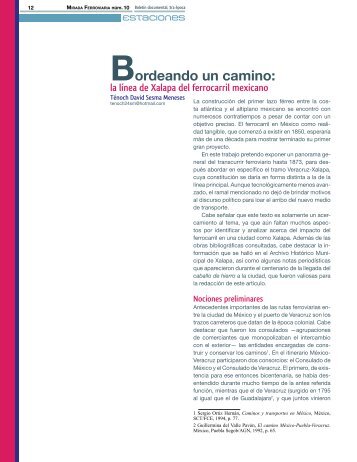 Bordeando un camino: la lÃ­nea de Xalapa del Ferrocarril Mexicano.