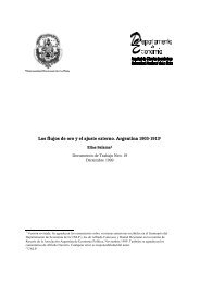 Los flujos de oro y el ajuste externo Argentina 1903-1913