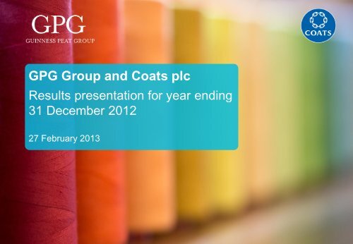 GPG Group and Coats plc