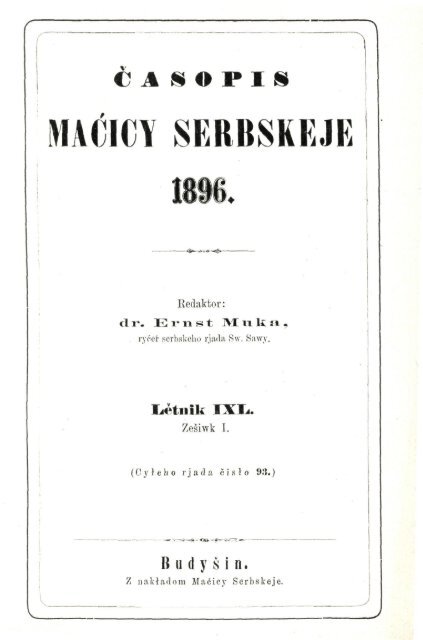 MAĆICY SERBSKEJE 1896