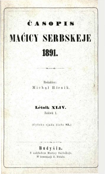 MAĆICY SERBSKEJE 1891