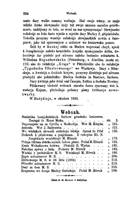 Äasopis MaÄicy Serbskeje 1885