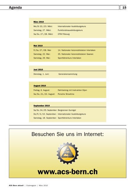 Rennlizenz erwerben - ACS Automobil-Club der Schweiz