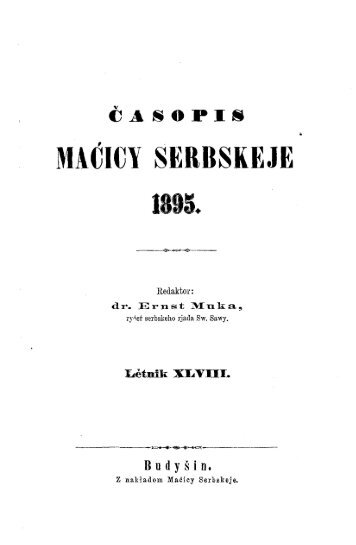 MAĆICY SERBSKEJE 1895