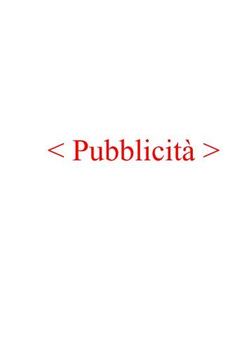 < Pubblicità >