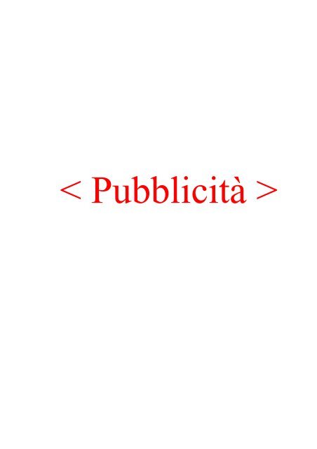 < Pubblicità >