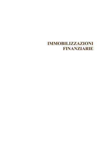 IMMOBILIZZAZIONI FINANZIARIE