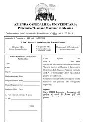 AZIENDA OSPEDALIERA UNIVERSITARIA Policlinico ... - G. Martino