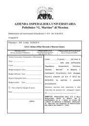 AZIENDA OSPEDALIERA UNIVERSITARIA Policlinico “G Martino” di Messina □