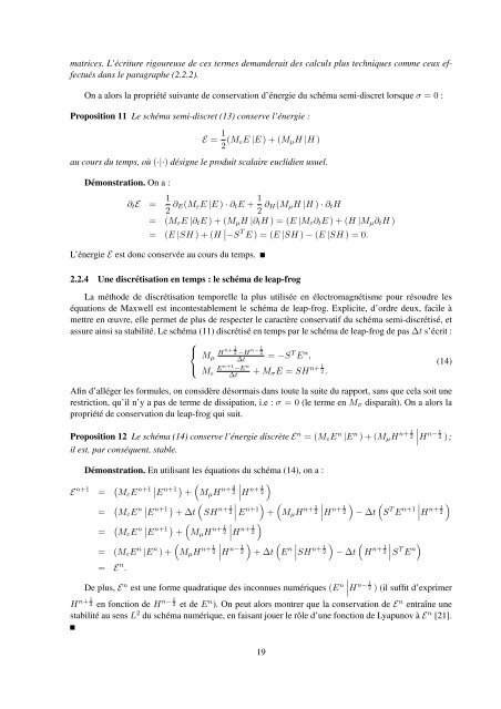 Etude de méthodes de pas de temps local dans un schéma Galerkin ...