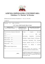 AZIENDA OSPEDALIERA UNIVERSITARIA - G. Martino