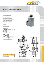 Kraftaufnehmer KAN-DZ - AST Angewandte System-Technik GmbH