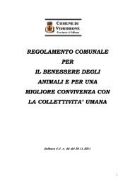 REGOLAMENTO COMUNALE - Comune di Vimodrone