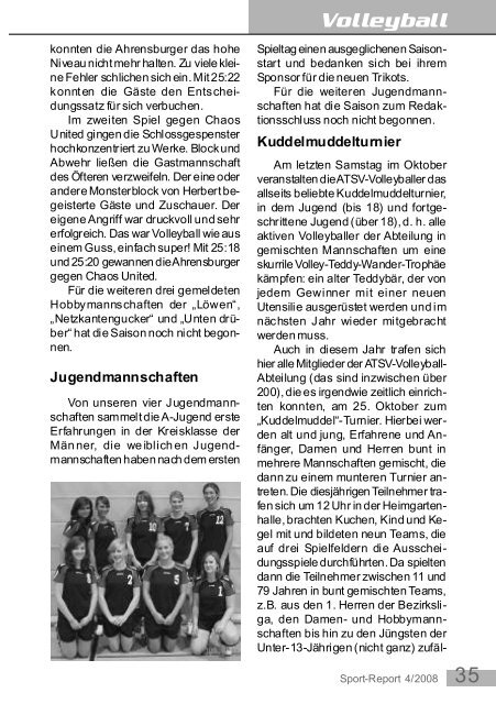 Sport-Report - Ahrensburger TSV von 1874 e. V.