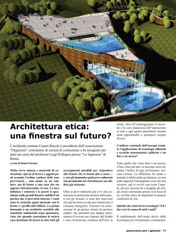 Architettura etica una finestra sul futuro?