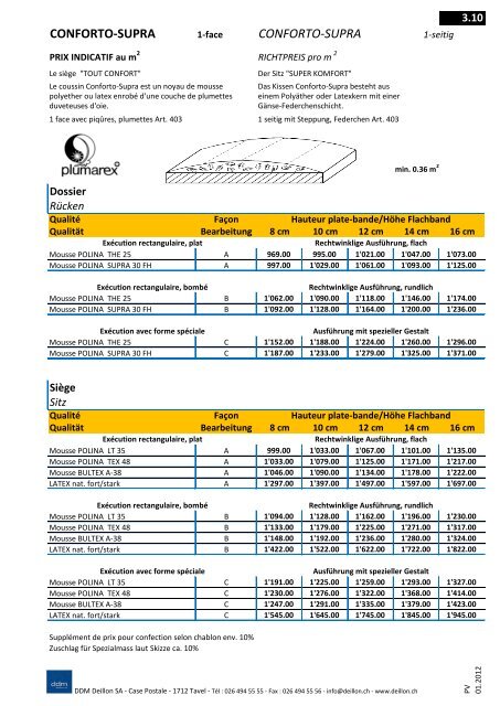 CONDITIONS GENERALES - DDM Deillon SA