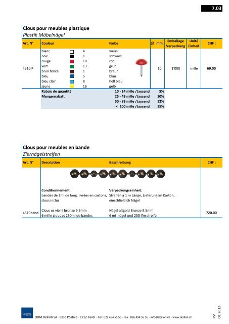 CONDITIONS GENERALES - DDM Deillon SA